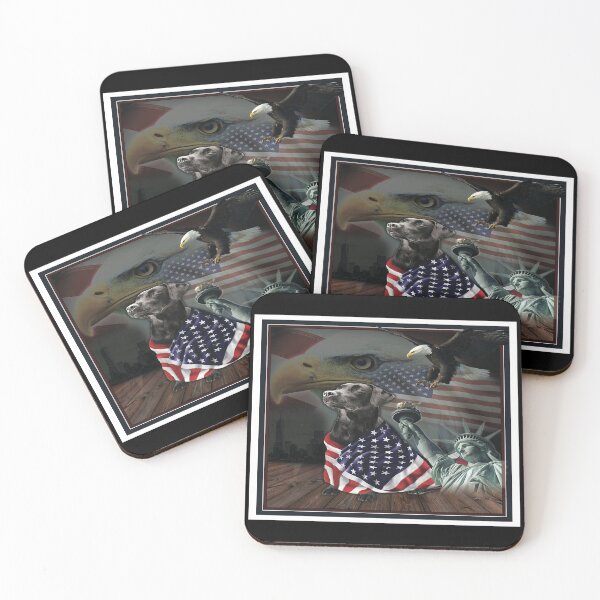 Item preview, Labrador Retriever Dog Eagle American Flag designed and sold by ImkeAhrens.