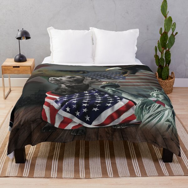 Item preview, Labrador Retriever Dog Eagle American Flag designed and sold by ImkeAhrens.