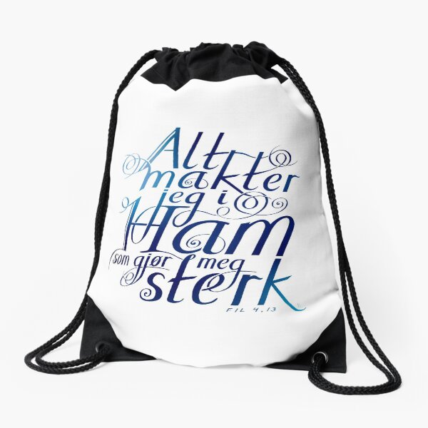Alt makter jeg i ham Drawstring Bag