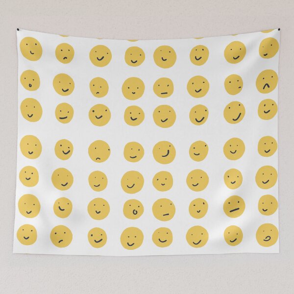 Item preview, Smiley face pattern repeat designed and sold by CatsHappy.