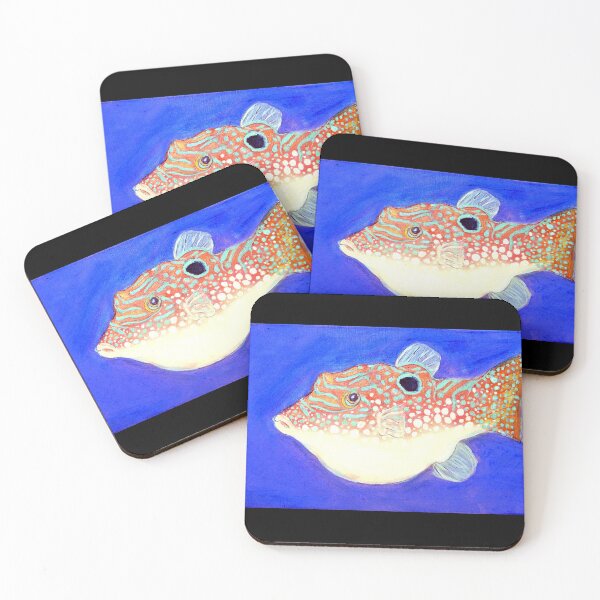 Item preview, Blue Spotted Orange Toby Puffer designed and sold by PaintedPuffer.