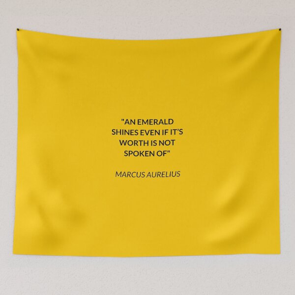 Item preview, An emerald shines even if its worth is not spoken of – Marcus Aurelius Stoic quote designed and sold by Inspirationmotivation.