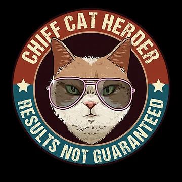 Vorschaubild zum Design Chief Cat Herder. Funny Cat Lover Jokes von nookworker
