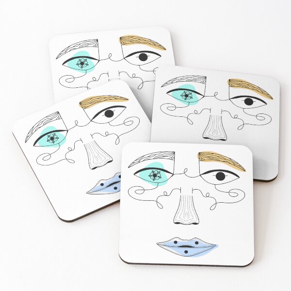Item preview, Abstract Longing Face No. 2 designed and sold by Cooper Lynn Designs.