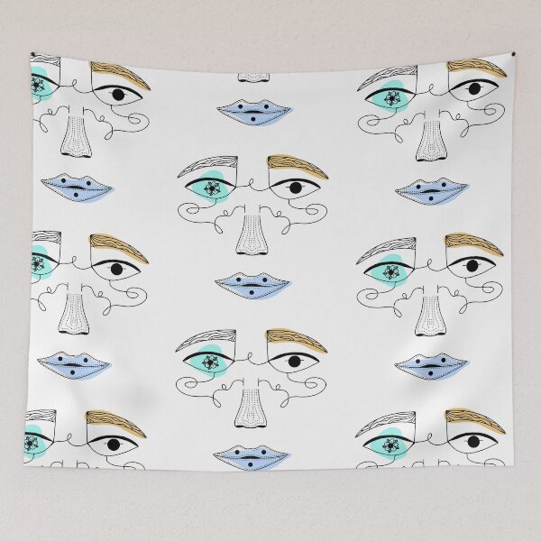 Item preview, Abstract Longing Face No. 2 designed and sold by Cooper Lynn Designs.