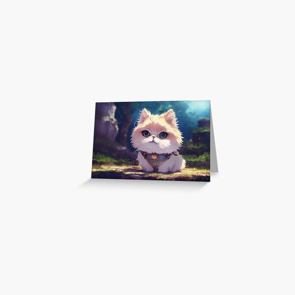 Magical Adventurer Kitty Cat | Persian Kitten Greeting Card