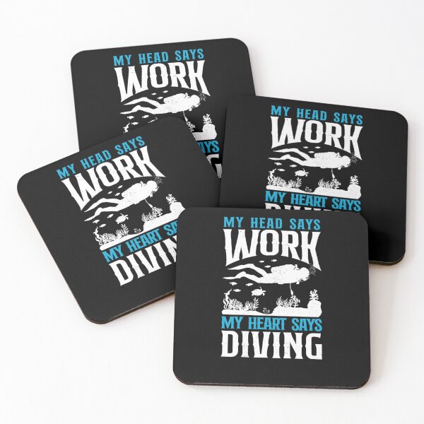 Item preview, Scuba Diver My Head Says Work My Heart Says Scuba Diving designed and sold by Zaidan16.