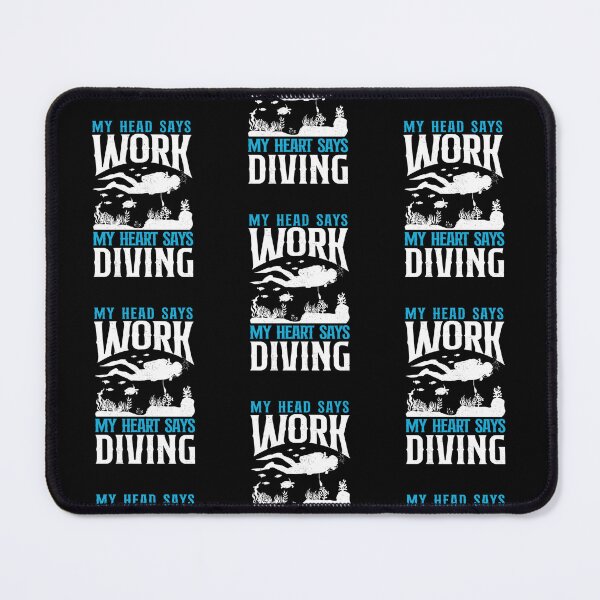 Item preview, Scuba Diver My Head Says Work My Heart Says Scuba Diving designed and sold by Zaidan16.