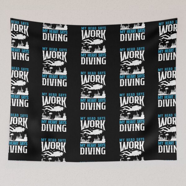 Item preview, Scuba Diver My Head Says Work My Heart Says Scuba Diving designed and sold by Zaidan16.