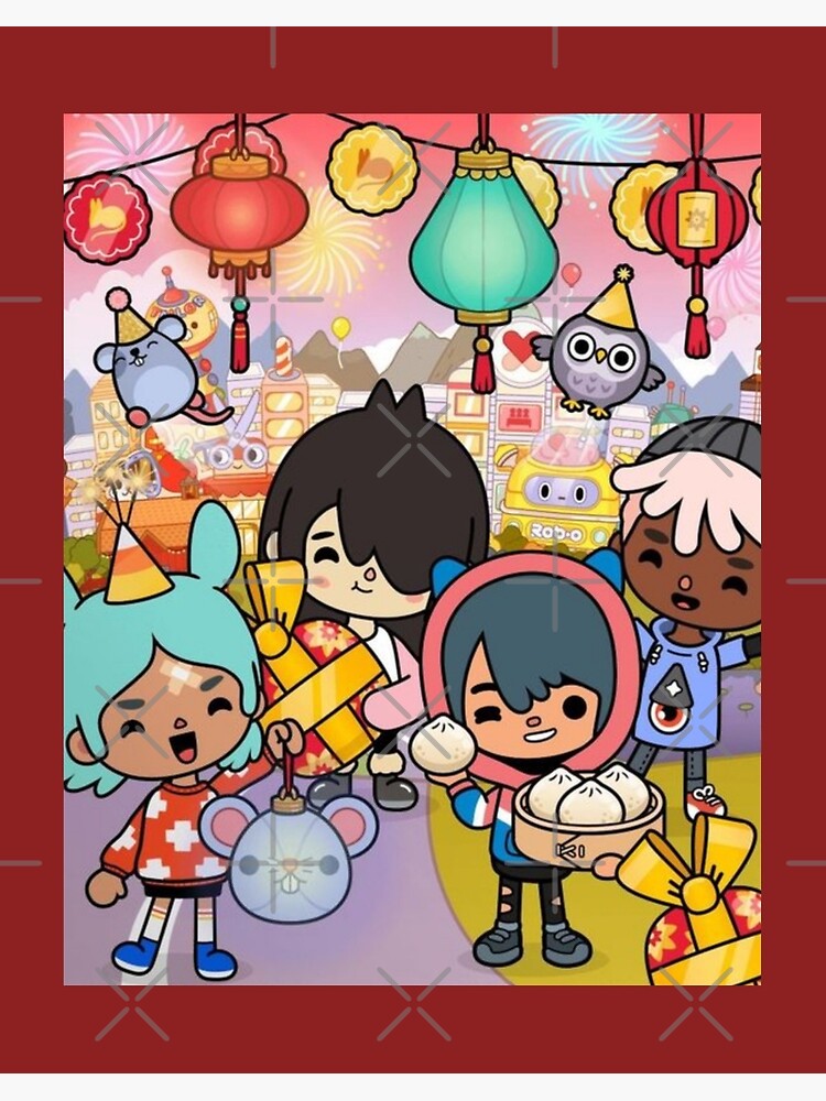 toca boca and gacha life Art Board Print for Sale by kader011