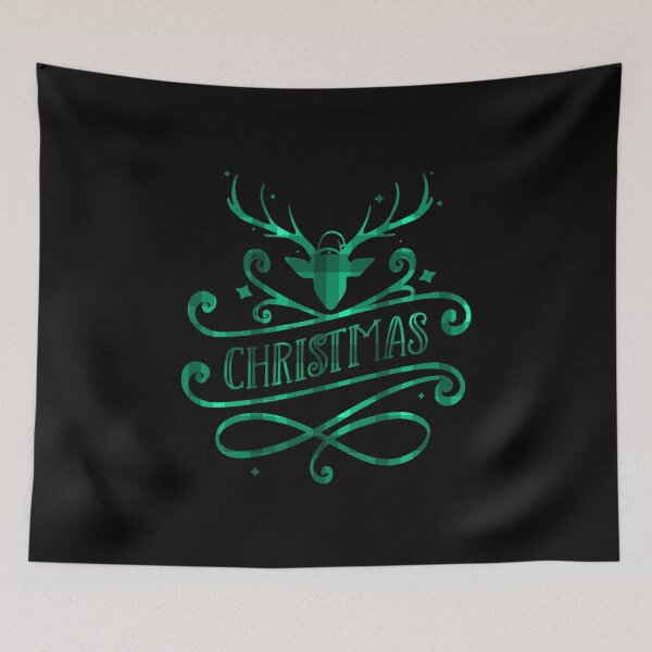 Item preview, Christmas Green Tartan Pattern Reindeer designed and sold by Trinket-Trickster.