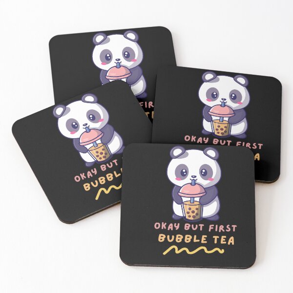 Item preview, Okay But First Bubble Tea Cute Kawaii Bubble Tea Lover Panda designed and sold by Artistusha.