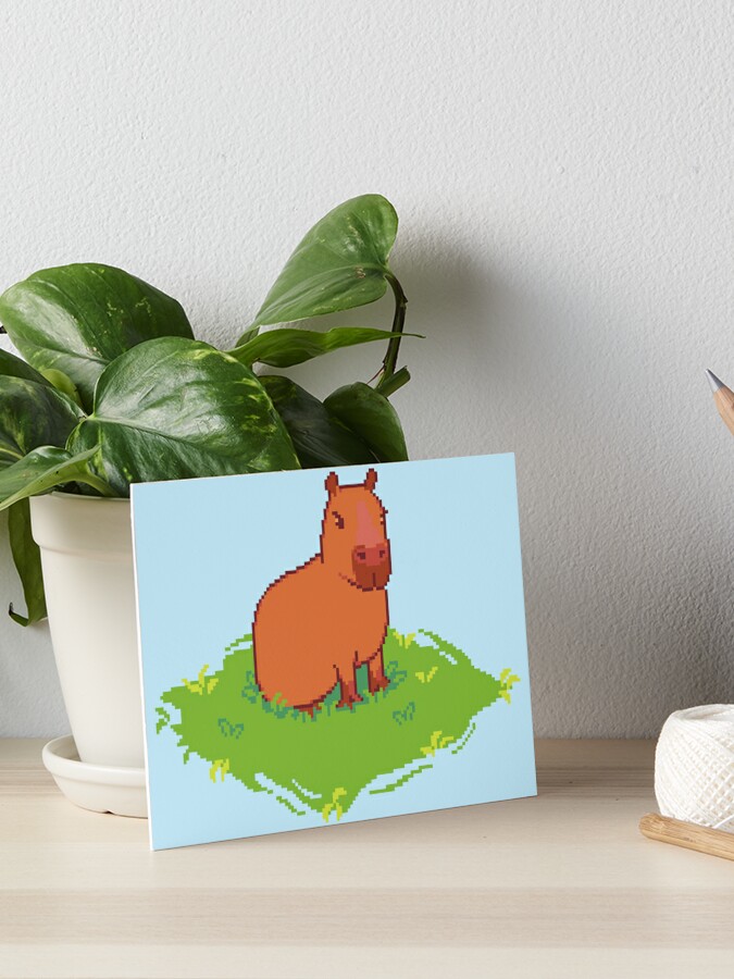 Smol Pixel Capybara Sticker for Sale by TofuPixel