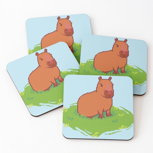 Item preview, Capybara Chilling designed and sold by Tofu's Pixel Art Store.