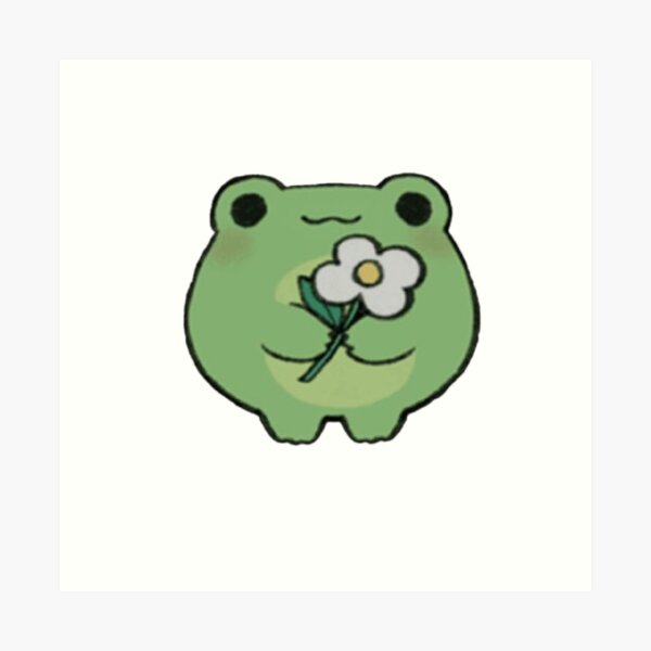 Copy of Cute frog wallpaper Art Print by Cameron Carter