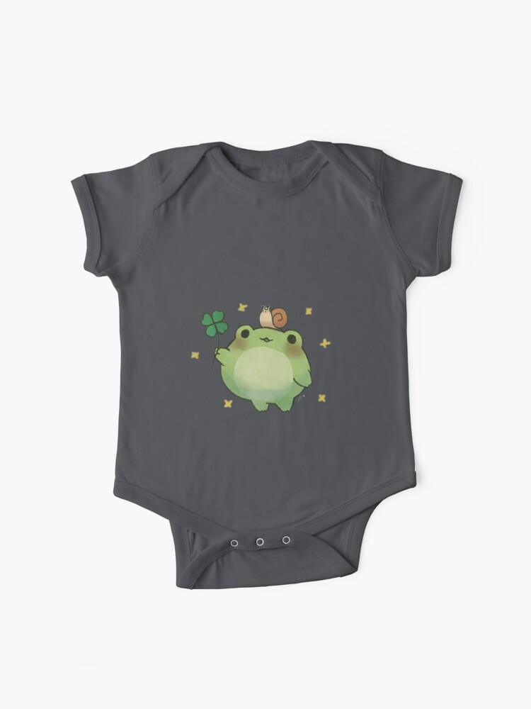 Cartoon Frog Baby Long Sleeve Onesie - Frog Motif Stuff - Frog Print Stuff  - Mauve, 3 Months