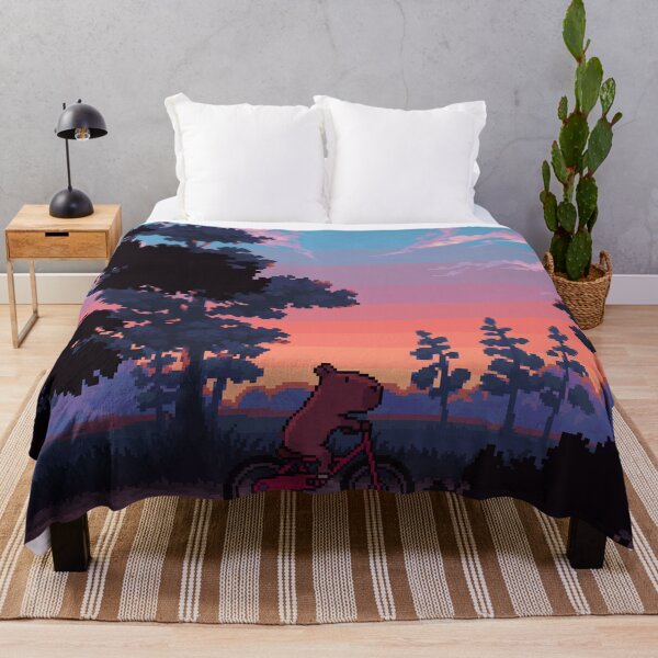 Item preview, Capybara Cycling designed and sold by Tofu's Pixel Art Store.