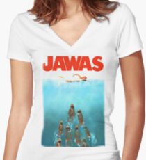 funny star wars jawas tshirt Women's Fitted V-Neck T-Shirt