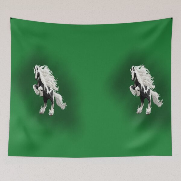 Item preview, Gypsy vanner horses black and white designed and sold by TVstuff.