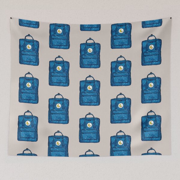 Item preview, Aesthetic Backpack School Bag Moon Stars Constellations Blue  designed and sold by northernhugs.