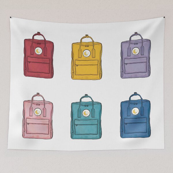Item preview, Aesthetic Backpack School Bag Moon Stars Pastel Set  designed and sold by northernhugs.