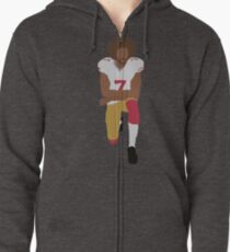 Kneeling Kaepernick Zipped Hoodie