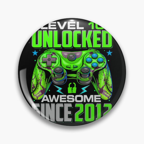 Item preview, Level 10 Unlocked Awesome Since 2012 10th Birthday Gaming Classic T-Shirt designed and sold by ThijmenDongen.