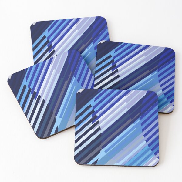 Item preview, Blue Shades Lines and Circles Pattern designed and sold by Beneficial Art.