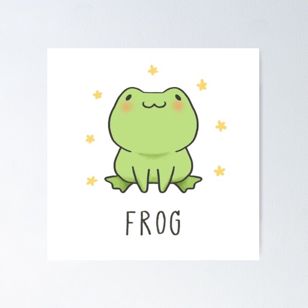 Cute Kawaii Frog Poster for Sale by kevsdesigns