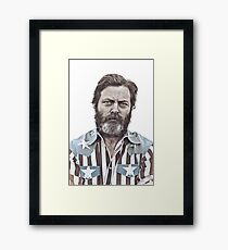 Lámina enmarcada Ron Swanson (Nick Offerman) - Un héroe estadounidense
