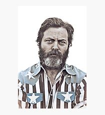Ron Swanson (Nick Offerman) - An American Hero Photographic Print