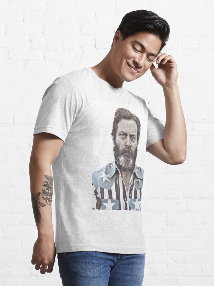 nick offerman flag shirt