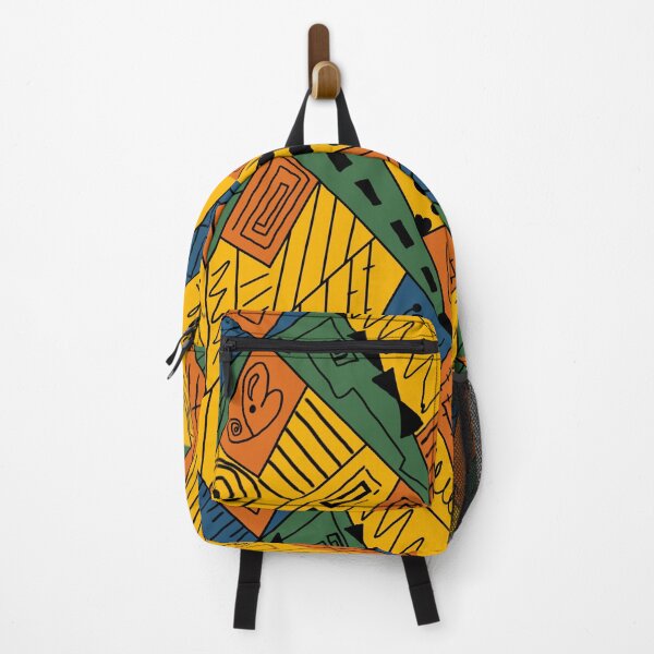 Item preview, background,hand drawn zigzag stripes, mexican, american ethnic backgrounds, orange. designed and sold by DMTJ.