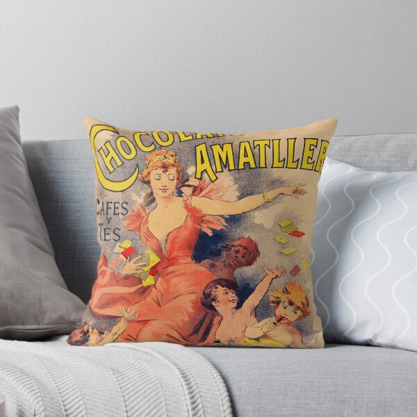 Item preview, CHOCOLATE AMATLLER Cafes Y Tes 1893 French Art Nouveau Poster by Jules Cheret designed and sold by retroposters.
