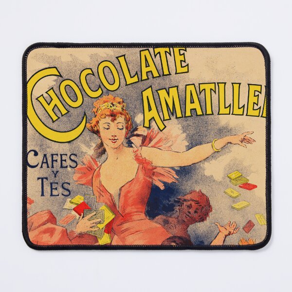 Item preview, CHOCOLATE AMATLLER Cafes Y Tes 1893 French Art Nouveau Poster by Jules Cheret designed and sold by retroposters.