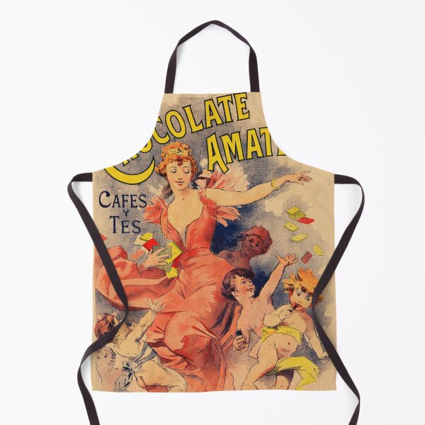 Item preview, CHOCOLATE AMATLLER Cafes Y Tes 1893 French Art Nouveau Poster by Jules Cheret designed and sold by retroposters.