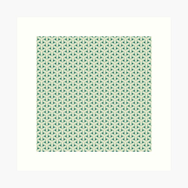 Tripod Pattern green Art Print