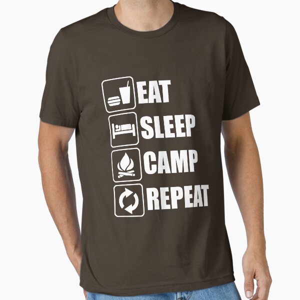 Item preview, Eat Sleep Camp Repeat designed and sold by goodtogotees.