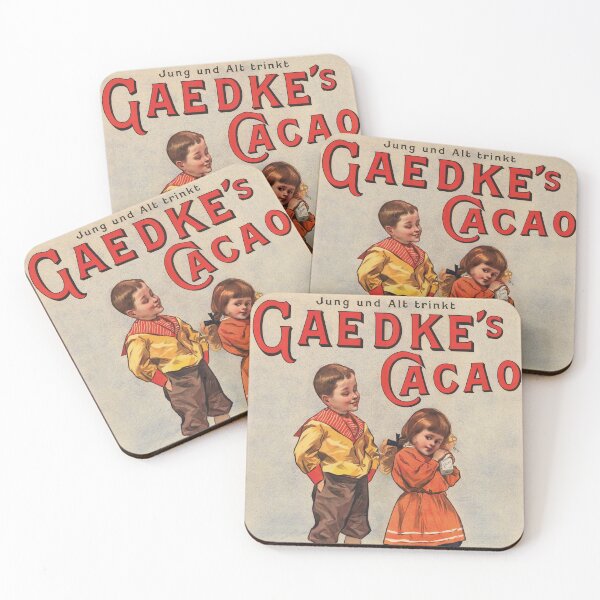 Item preview, GAEDKE CACAO Made in Brunn and Hamburg Vintage German Chocolate Advertising Poster designed and sold by retroposters.