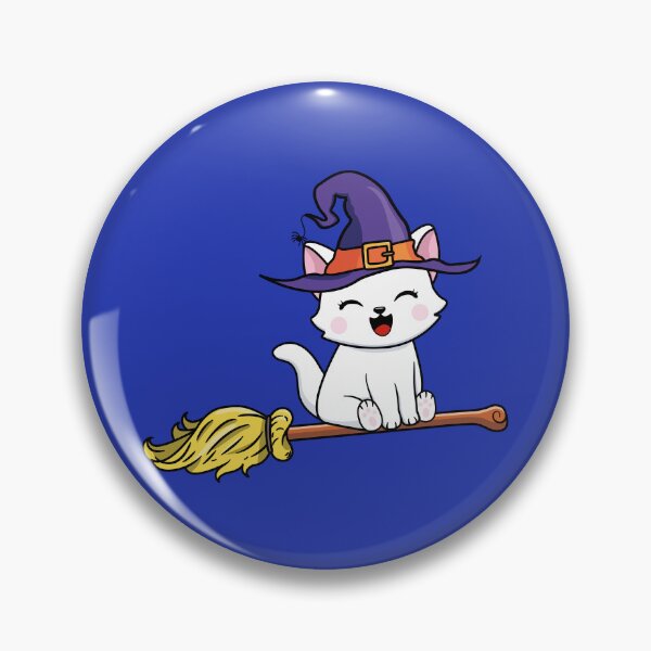 Item preview, Flying Witch Cat In The Sky | Happy Halloween Witches designed and sold by Pisutachio.