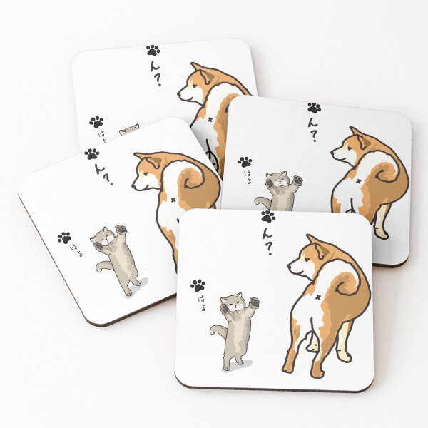 Item preview, funny shiba inu dog and cat friend designed and sold by Teepety Shop.