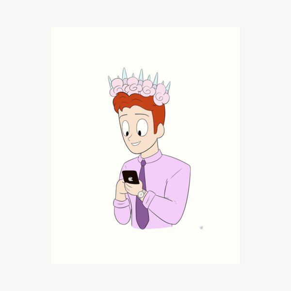 Flower Crown Boy Art Print