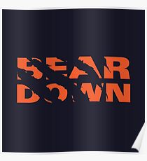 Chicago Bears - Bear Down - Claw Tear Poster