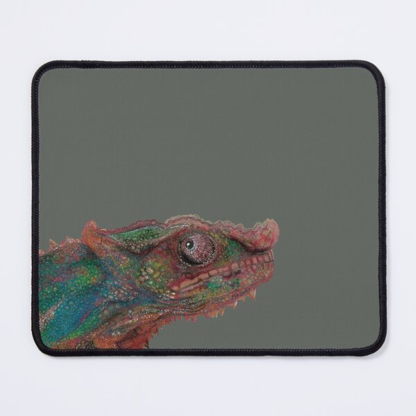 Item preview, Colorful Chameleon Drawing on Gray designed and sold by Negin Mf Designs.