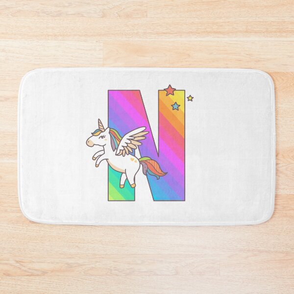 Item preview, Unicorn Monogram Letter N Initial Cute Birthday Gift designed and sold by Delightfully Cynical.