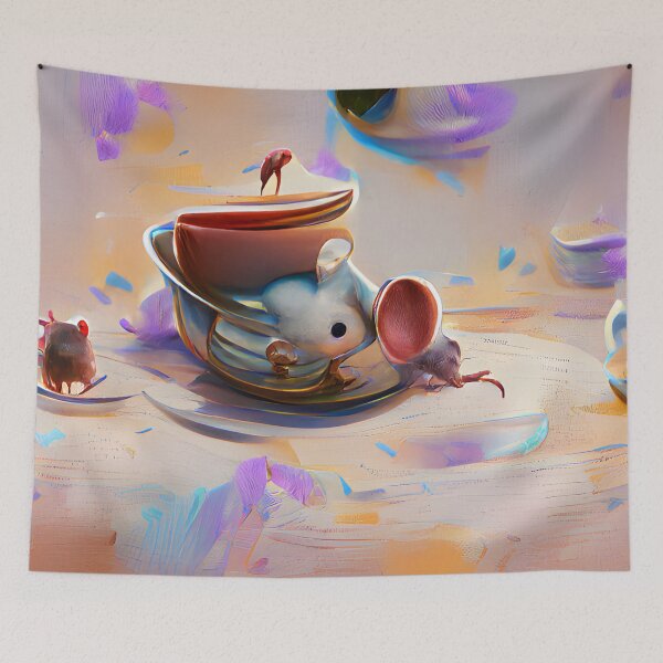 Item preview, A Mouse and His Tea designed and sold by AbstractlyArt.