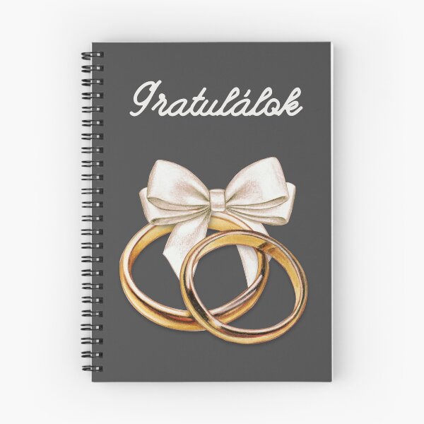 Item preview, Gratulálok (congratulations in Hungarian language) wedding rings, wedding, romance, Hungary, Hungarian  designed and sold by Pommallina.
