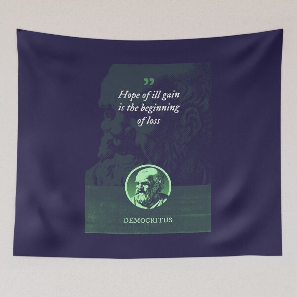 Item preview, Democritus - Hope of ill gain is the beginning of loss designed and sold by Syahrasi.