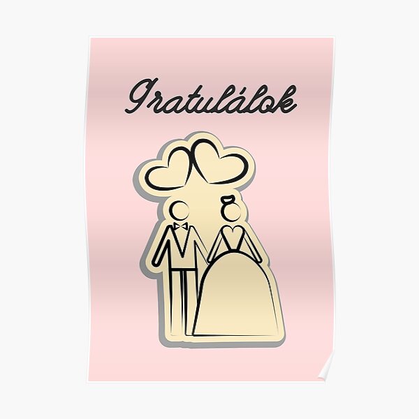 "Gratulálok (Herzlichen Glückwunsch in ungarischer Sprache) Mann und