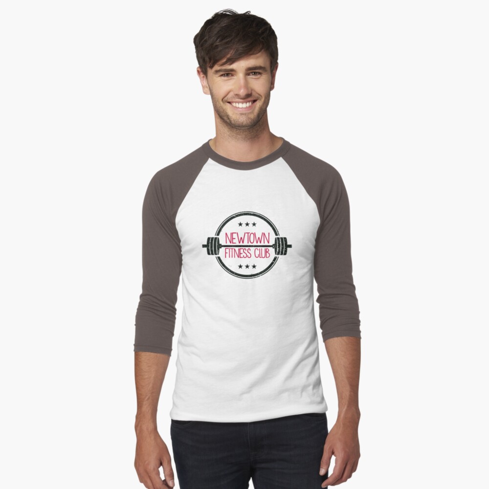 Newtown Fitness Club Branded Baseball ¾ Sleeve T-Shirt